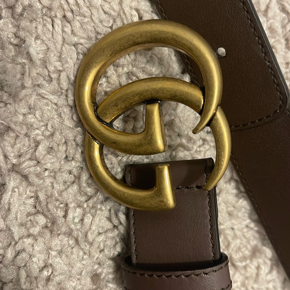 Gucci  GG logo Brown Belt NEW